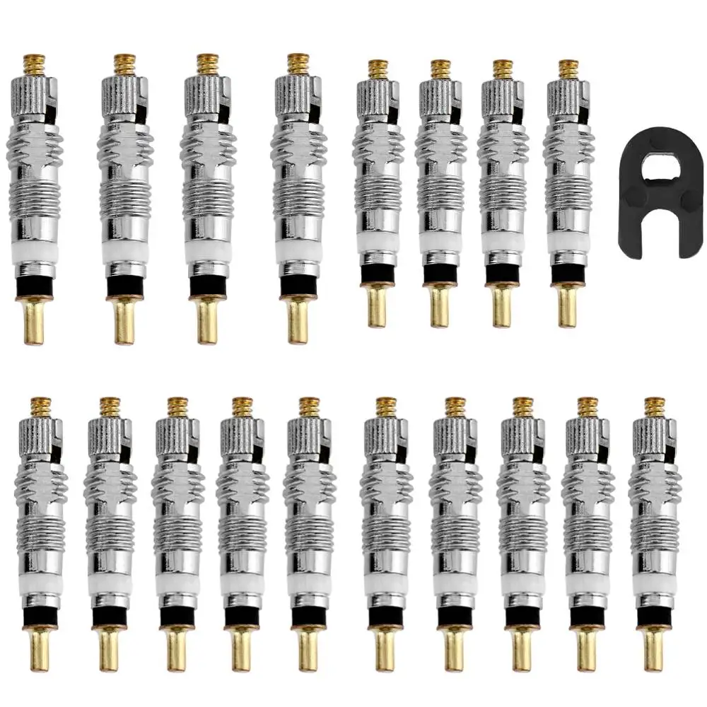 Bicycle Valve Core Remover Bicycle Valve Core Bicycle Valve Tool Bicycle Valve Replacement 2-50pcs Bicycle Removable Presta Valve Core Bike Replacement Brass Tubeless Core Remover Tool for Tubeless for Road MTB Bike
