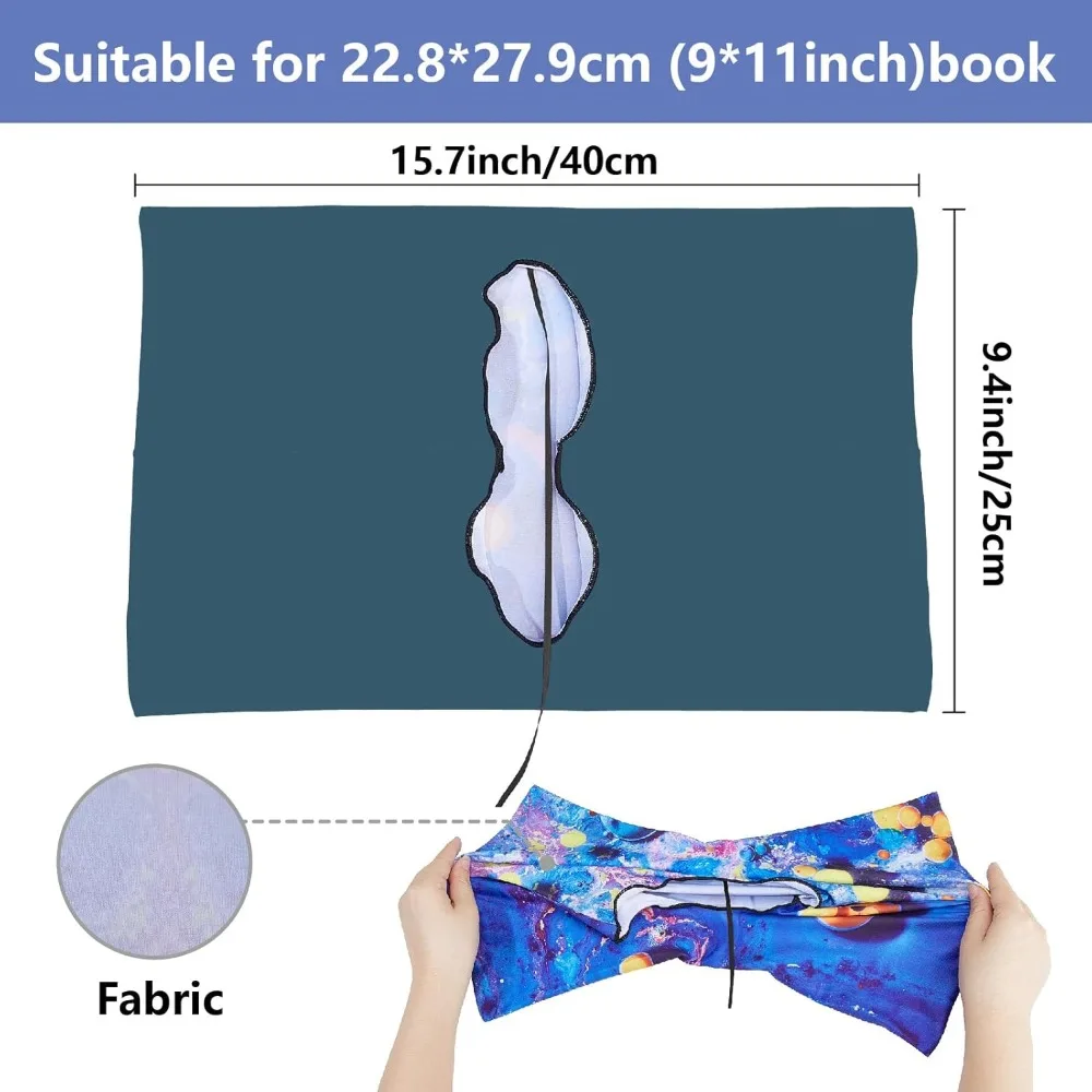 Cartoon Otter Stretchable Book Cover Washable Reusable Book Sleeve Protector Up to 9 x 11 Inch Notebook