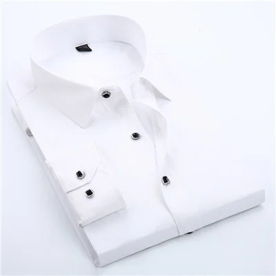 

New Men's 2023 Shirts Cotton Men Long Sleeve Shirt Mens Comfortable Social Business Casual Skinny Dress Homme Plus Size M-4XL