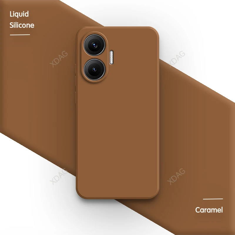 Premium Silicone Soft Back Cover with Camera Protection - Classic Liquid Design Phone Case