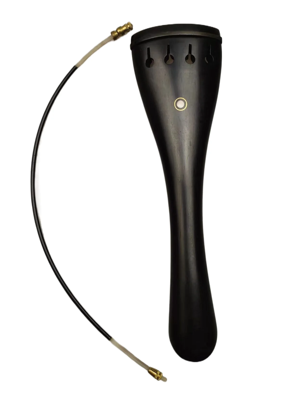 4/4 Full Size Professional Cello Tailpiece With Rope Gut,Carbon Fiber Ebony wood Rosewood Cello Accessories