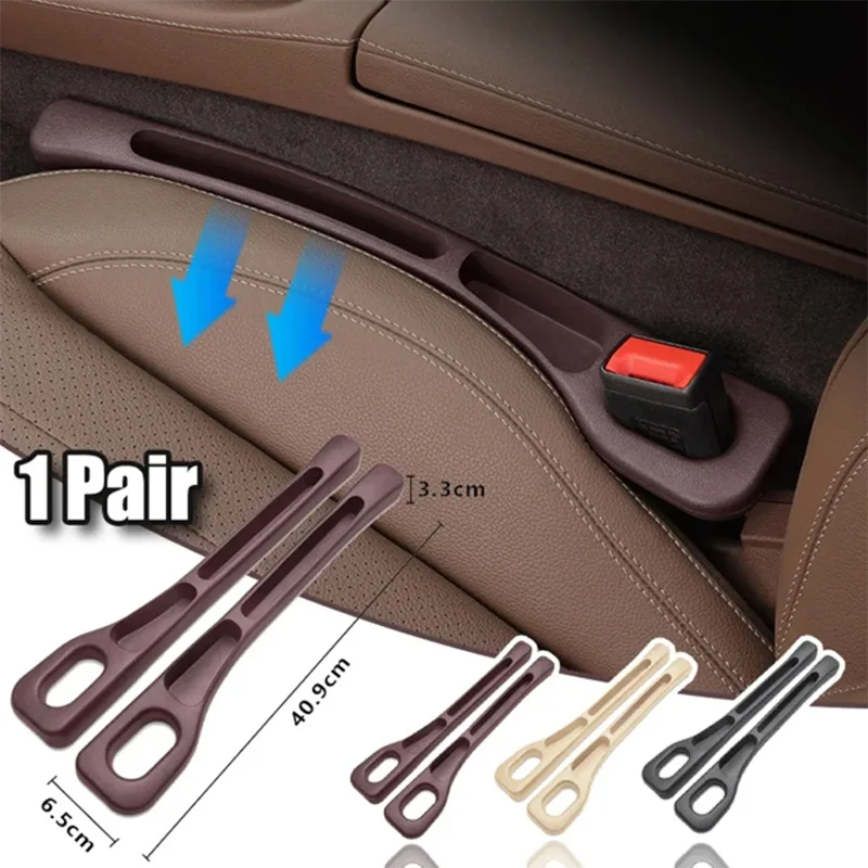 Car Seat Gap Filler 2Pcs Car Seat Gap Filler Organizer PU Waterproof Universal Car Seat Gap Anti-leak Stopper Strip 2Slot Storage Organizer