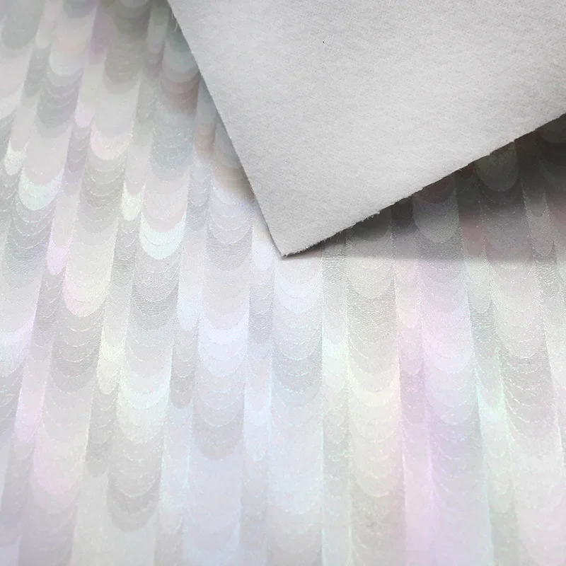 Long Stripe Holographic Mirror Leather PVC Artificial Leather Fabric Wallpaper Bag Decorative Goods Shoe Material