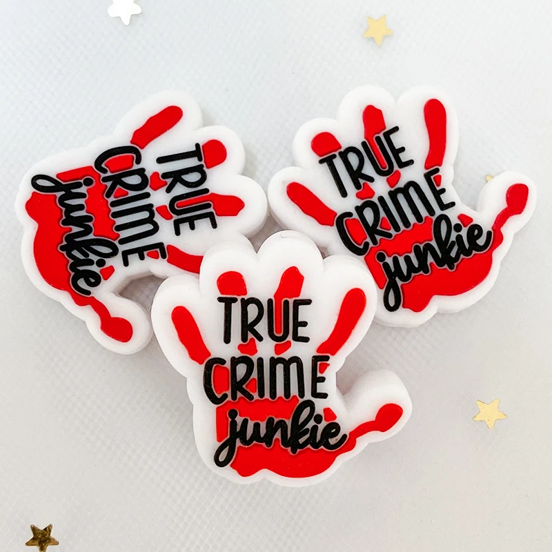 주얼리 제작용 빨간 손 유령 실리콘 비즈, 팔찌 DIY 젖꼭지 체인 액세서리,  장난감, 10 개