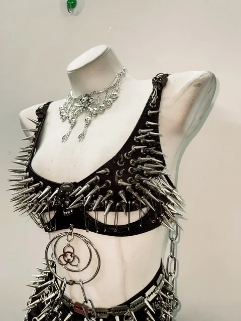 Spikey Lingerie 3 Piece Set 17