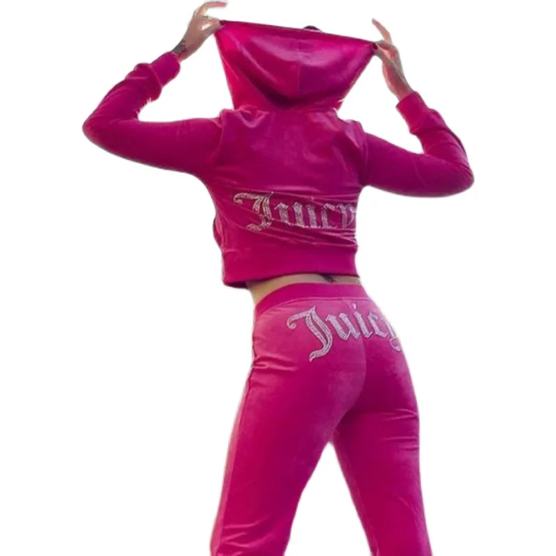 Fashionable Women's Casual Sportswear Set Hoodie Pants Tracksuit Comfortable Breathable Spring Seasonal Clothing 5