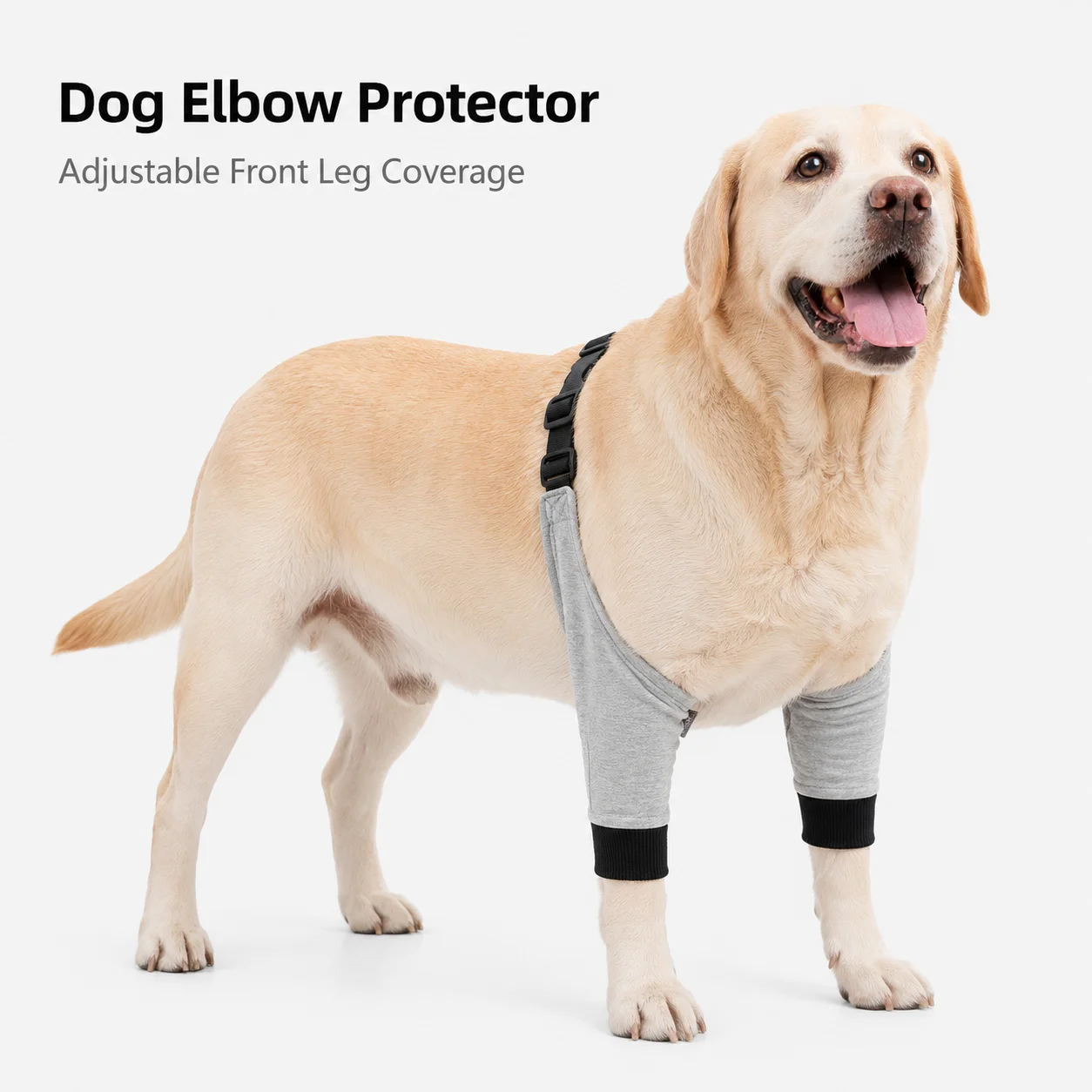 Adjustable Dog Elbow Protector with Padded Mesh Anti-Lick Guard