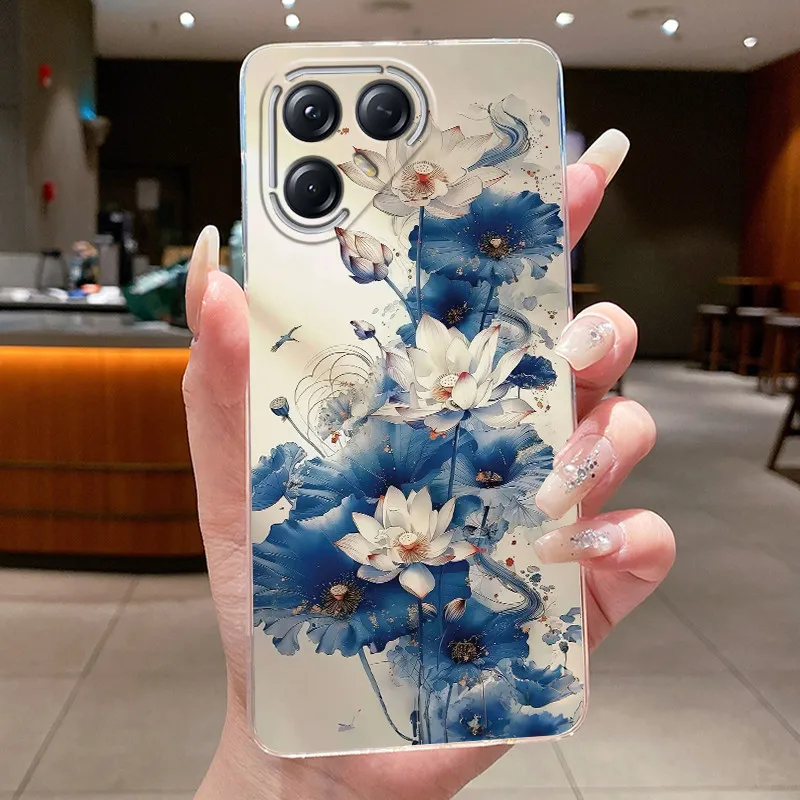 Aesthetic Luxury Soft Silicone Transparent TPU Phone Case Back Cover