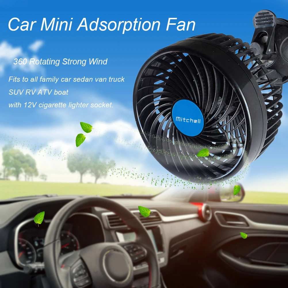 Adjustable Car Cooling Fan Plastic 12V 24V Auto Ventilation