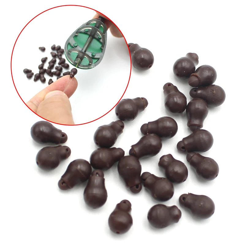 

20pcs Carp Fishing Method Feeder Quick Change Rubber Bead Carp Hiar Chod Rig For Carp Fishing Terminal Tackle Accessories