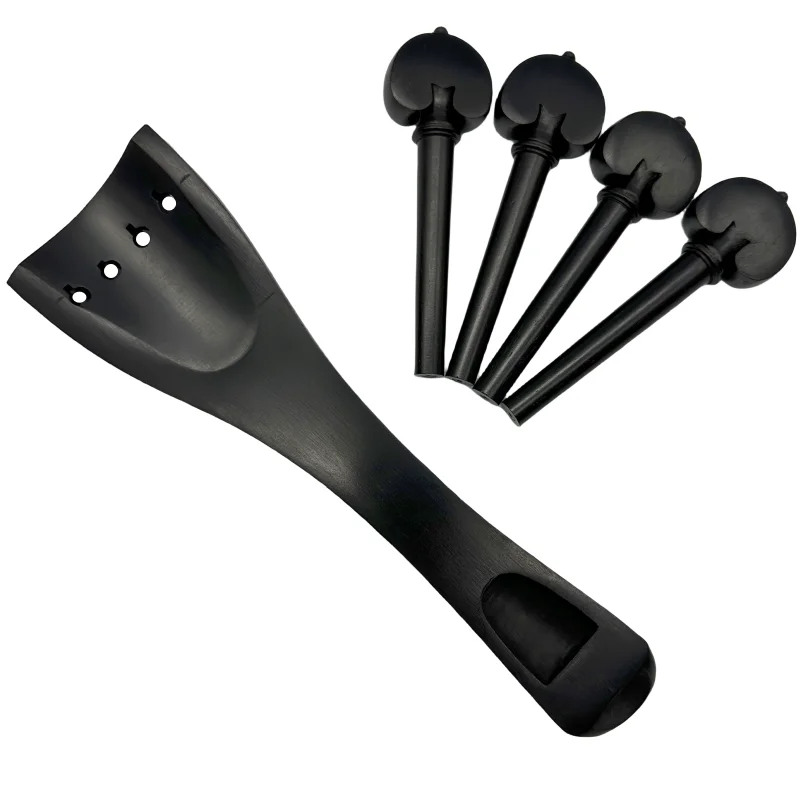 High quality 4/4 Cello Indonesian A-grade ebony wood tailpiece&tuning pegs Accessories parts fittings