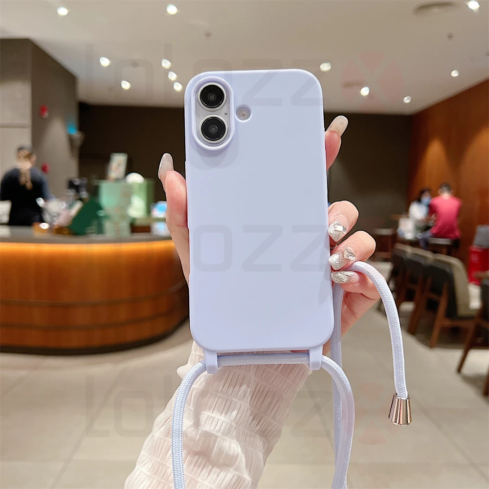 Crossbody Phone Case For Iphone With Silicone Strap And Bumper_voghion.com