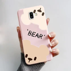 Adorable Soft Silicon Bear & Frog Cover for Samsung Galaxy J6 & J6+ 2018 (Pink-M01)
