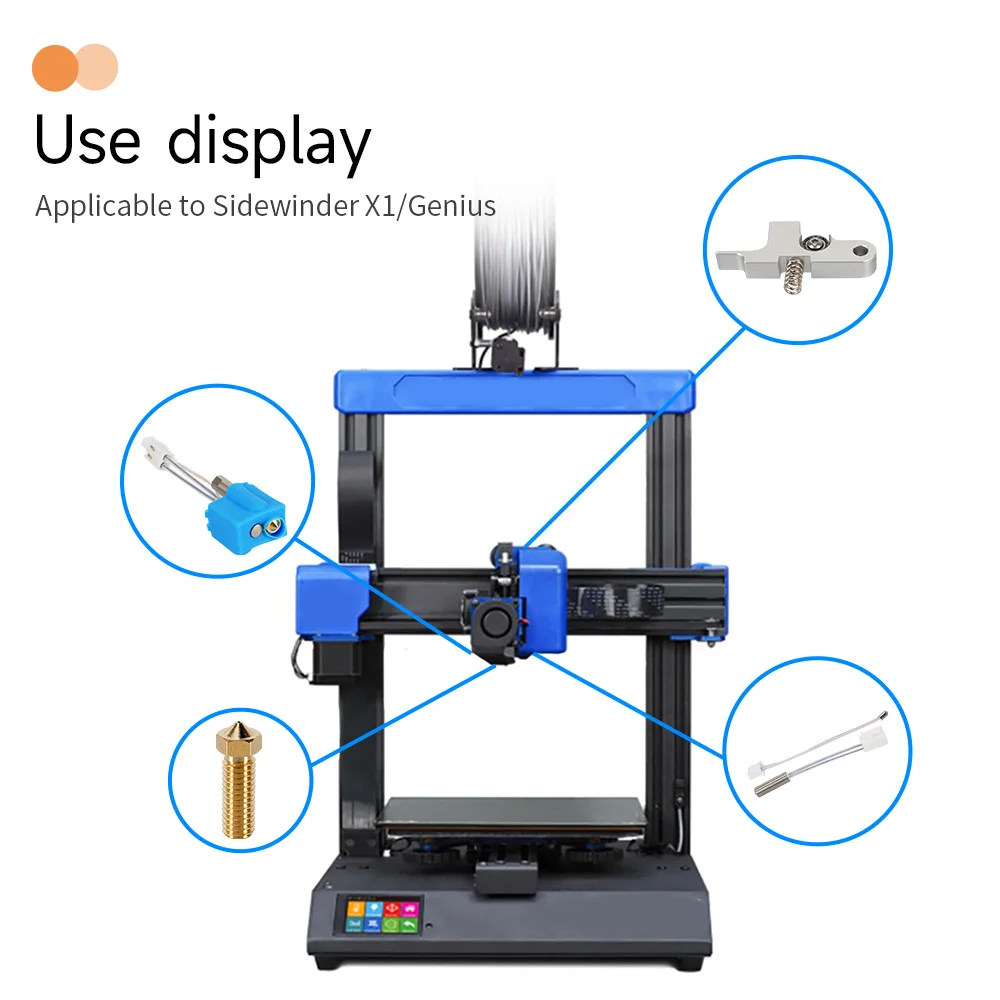 Impressora 3d para Artilharia Sidewinder x1 x2 Genius Genius Pro Bloco de Aquecimento e Termistor Termistor Peças da - Imagem 6