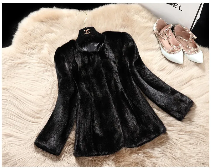 Faux Fur Mid-length Women's Vest Korea Korean Version Slim Slim Mink Fur Women's Coat