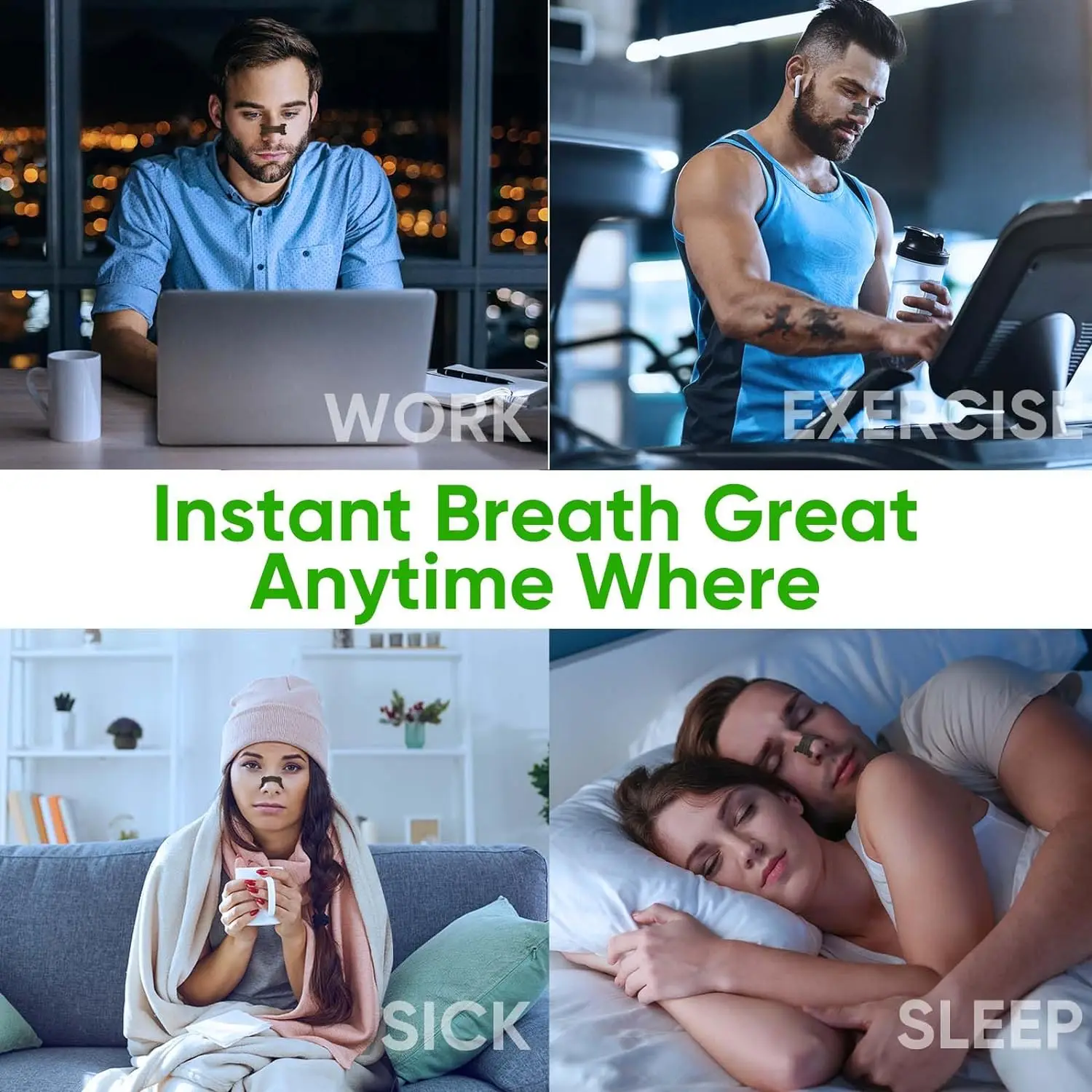 30/60PCS Nasal Strips Relief For Sleep Anti Snoring