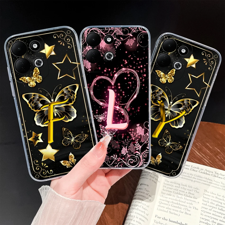 Couple Love Letters Soft Clear Silicone Phone Case - Full Protection & Anti-Slip Bumper