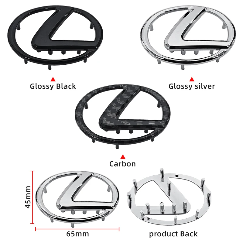 65mm 자동차 스티어링 휠 스티커 배지 장식 액세서리 Lexus LS LC IS350 ES300 GS350 CT200h GX460 LX570 RX500h NX300