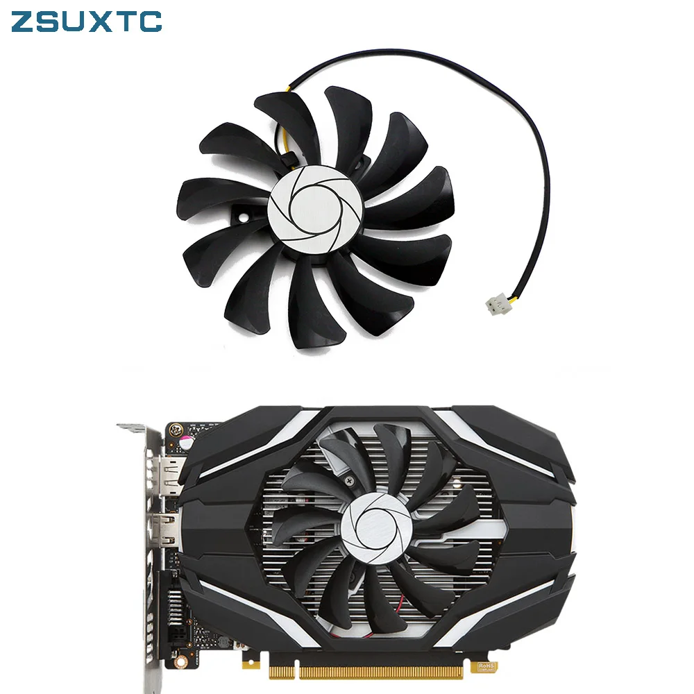 Ventilador de Placa Gráfica Ventilador Mais Frio para Msi Geforce Gtx 1050ti 4g oc Gtx 1050 2pin Ha9010h12f-z dc 12v 0.57a 85 mm