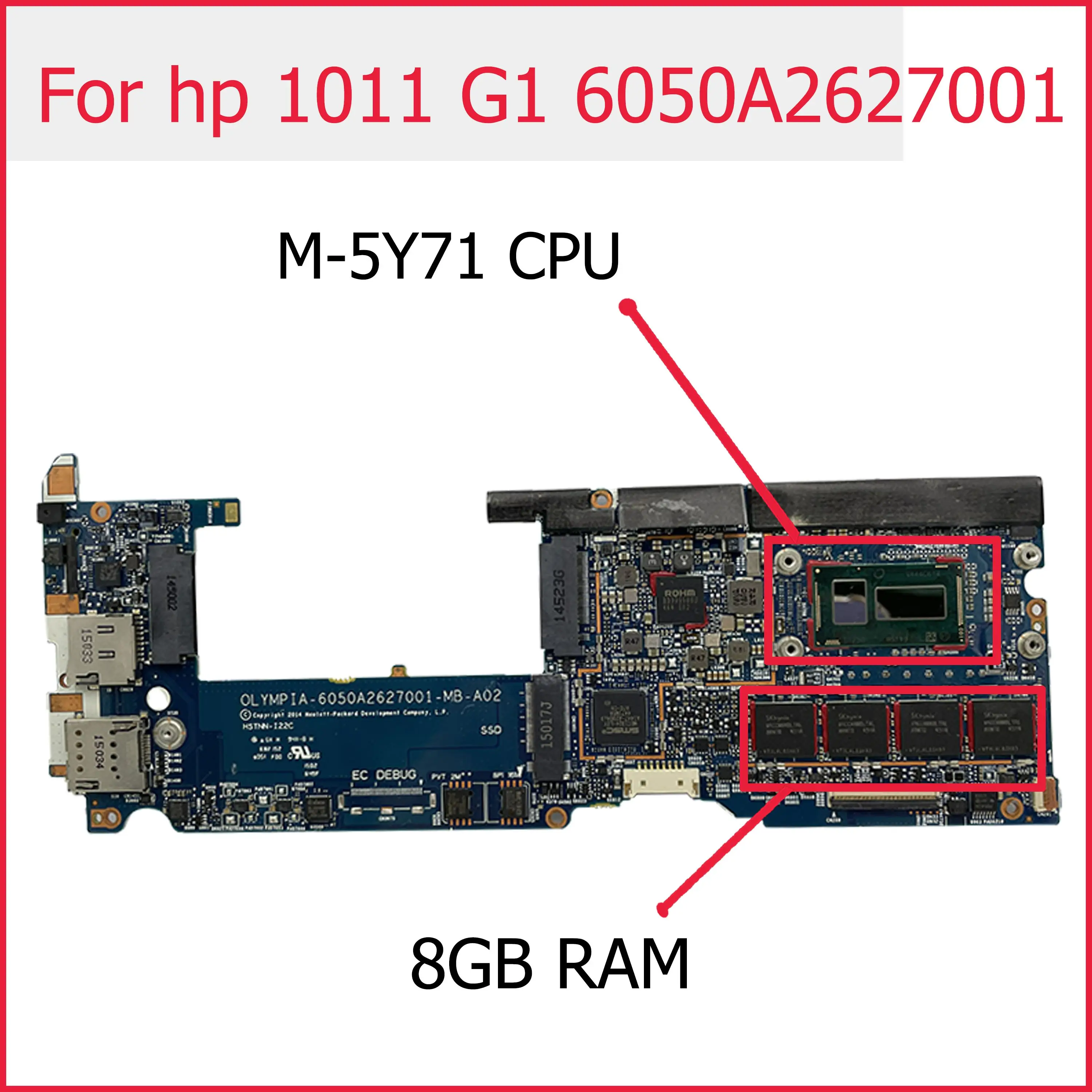 Материнская плата для ноутбука HP EliteBook x2 805071 G1 601-805071 501-805071 1011-001 |