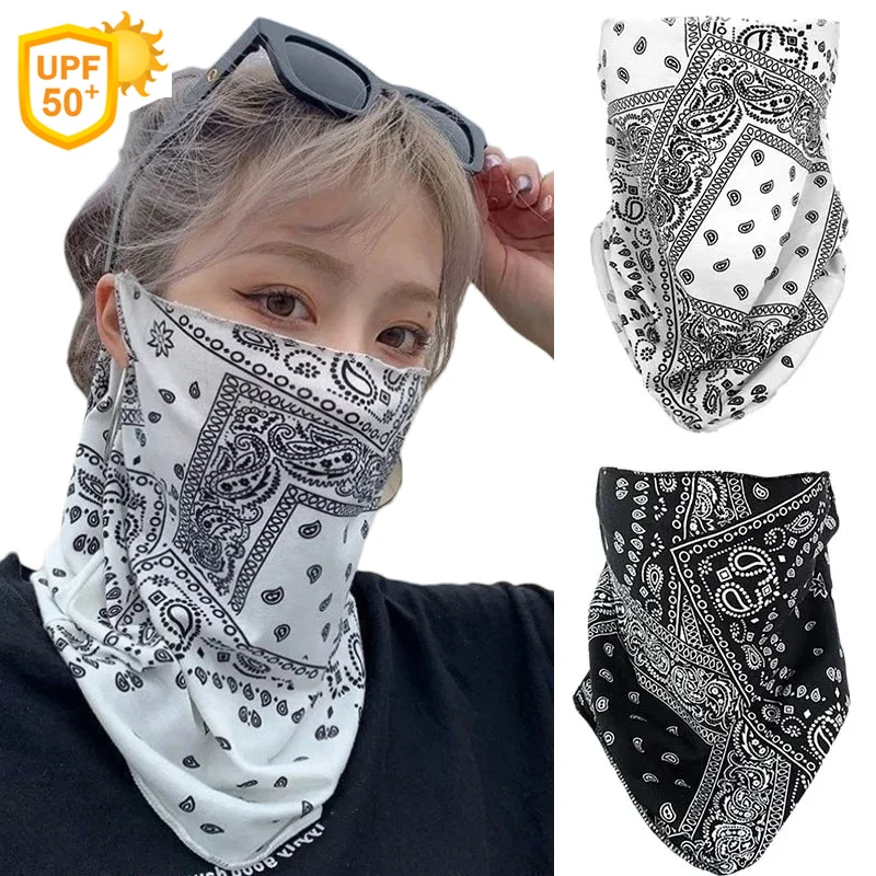 

Fashion Punk Sunscreen Mask For Men Women UV Protection Cycling Neck Protection Mask Outdoor Cycling Bandana Hip Hop Scarf