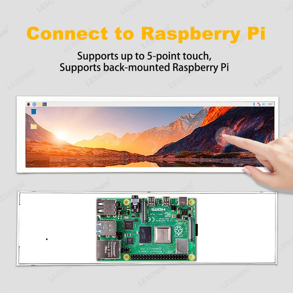 LESOWN ̴ Ʈġ IPS ġ LCD, 8.8 ġ   ũ , 480x1920 HDMI ȭƮ , ǻ PC Aida64 