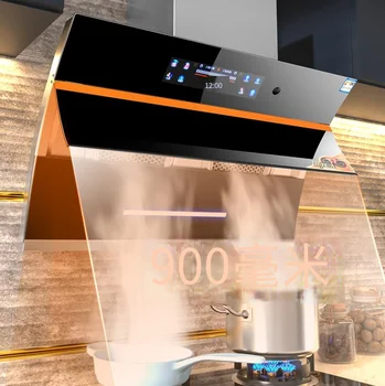 Kitchen Hood Range Kitchen Chimney Body Touch Large Screen Exhaust Fan Major Appliances Island Chimeneas Cooking Motor Smart 1