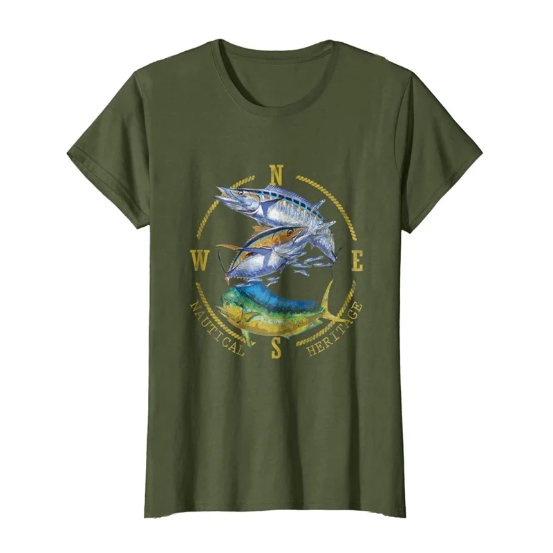 Mahi Mahi Tuna Kingfish Nautical Fishing Angler Gift T-Shirt