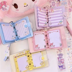 Mini carnet de poche personnalisé en PVC, Agenda à feuilles larges, Agenda de voyage, à motifs de dessins animés, Kawaii 