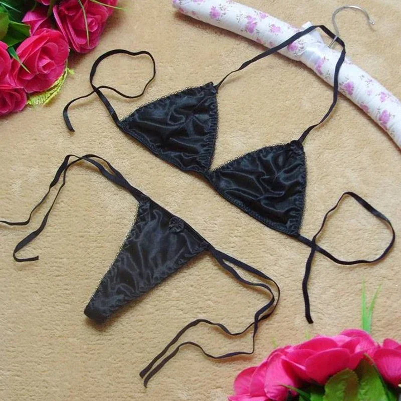 Injong-String en dentelle pour femme, sous-vêtement sexy, culotte taille basse, lingerie intime