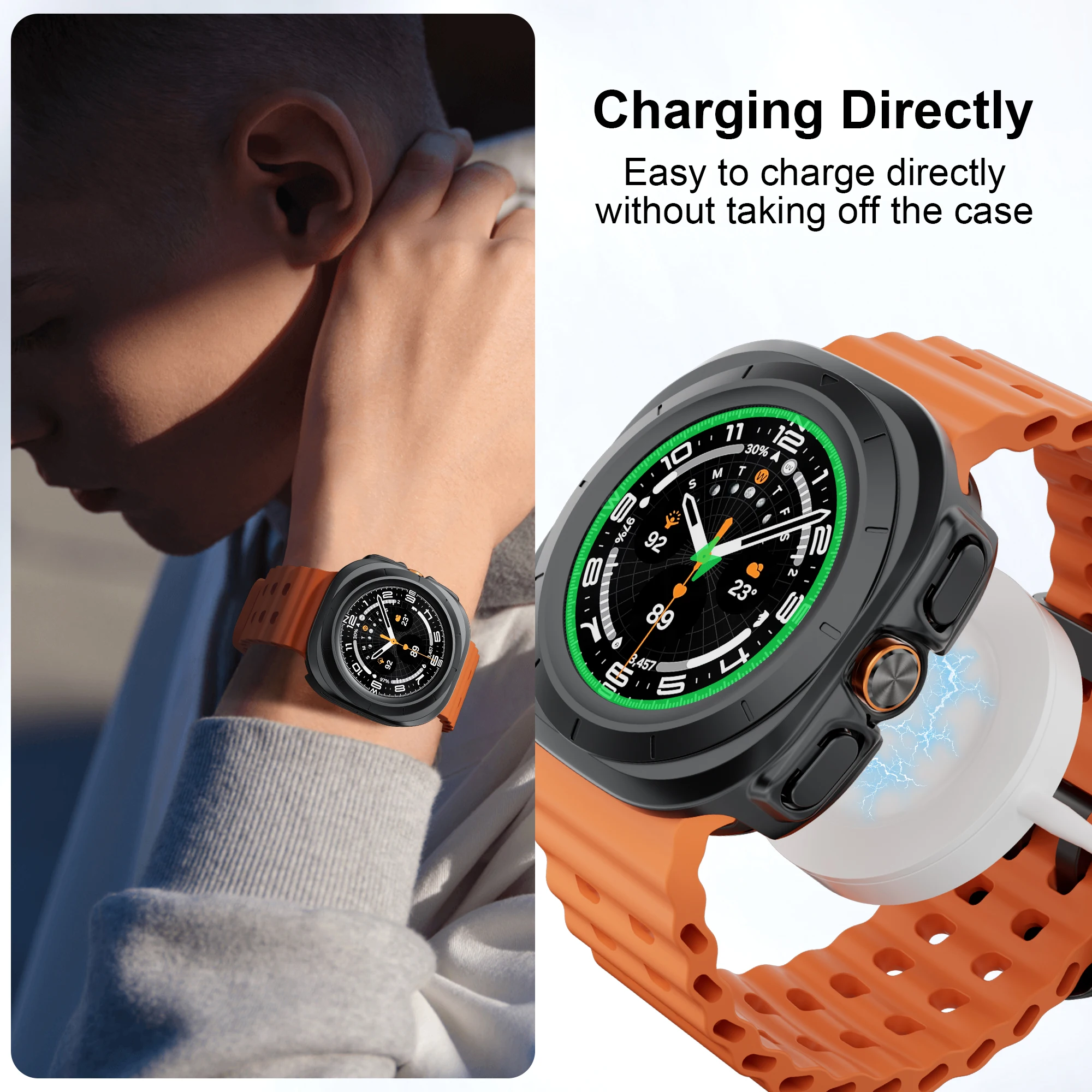 PC-Gehäuse für Samsung Galaxy Watch, neu 8 Ultra, 47 mm, Zubehör, hohler Hartrahmen, Schutzstoßstange für Galaxy Watch 7 Ultra-Abdeckung – Detail 10
