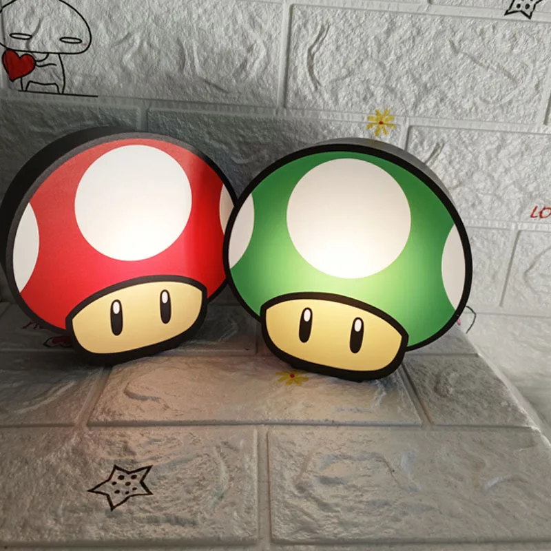 Super Mario Bros Toys Led Night Light Anime Figures Fungo Toad Mario Star Night Light Home Decorativo Giocattoli Per Bambini Lampada Da Camera Da Lett