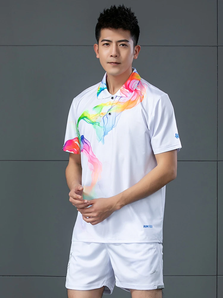 Badminton Suit Men And Women Top Table Tennis Tennis Shirt Summer Summer Short-sleeved Quick-drying Competition Training Suits