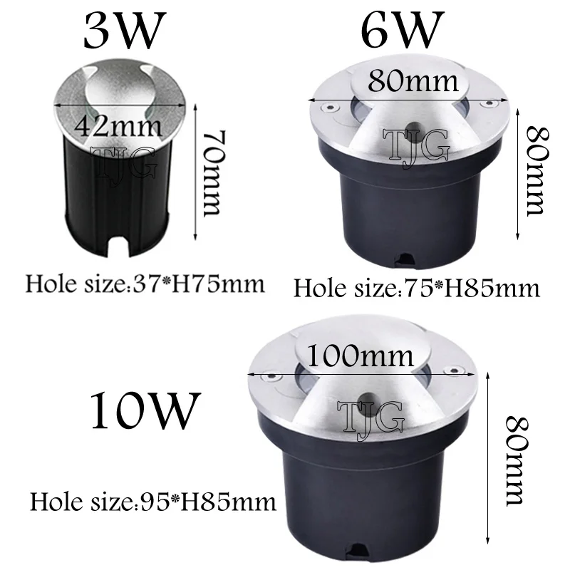 Led Underground Light Outdoor 10W 6W 3W Garden Yard Step Stairs Floor Deck LED Recessed Inground Lamps AC110 220V