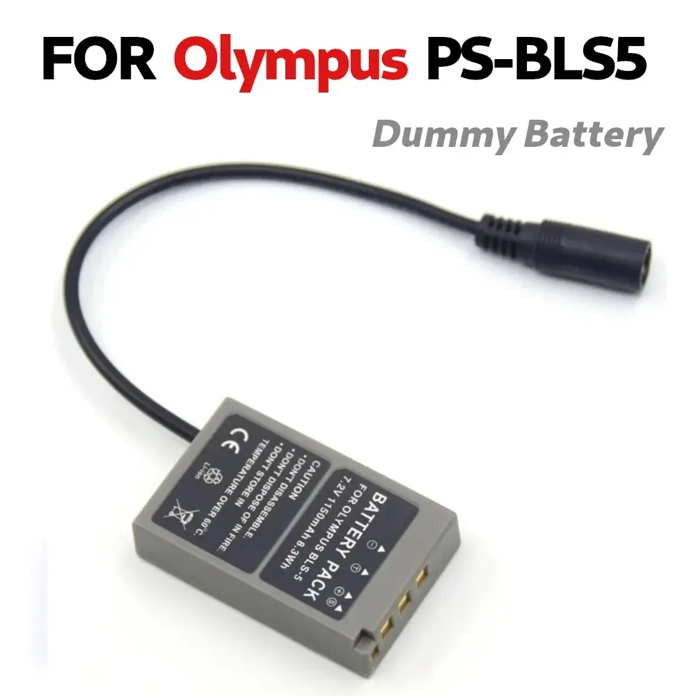 

BLS-5 DC Coupler PS-BLS5 Dummy Battery Adapter For Olympus Cameras PEN E-PL7 E-PL5 E-PM2 Stylus1 1S OM-D E-M10 E-M10 Mark II