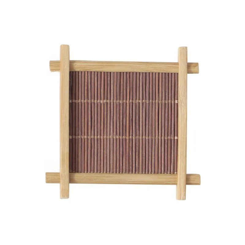 thumbnail image 1 of Posavasos de bambú para tazas, tapete aislante térmico, portavasos tallado, tapete para ollas, accesorios de té Kungfu, posavasos, mantel individual de mesa, 1 of 5