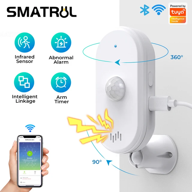 SMATRUL Tuya สมาร์ท Wifi Pir Motion Sensor Usb Home Security ระบบเครื่องตรวจจับ App รีโมทคอนโทรล Timing Arming 1