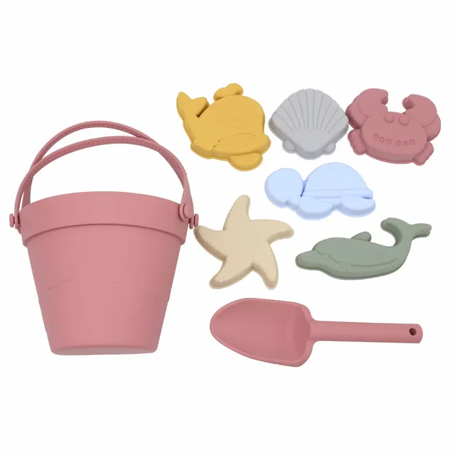 Children Summer Toys with Cute Animal Model Ins Seaside Beach Toys Rubber Dune Sand Mold Tools Sets Baby Bath Toy Kids Swim Toy 2