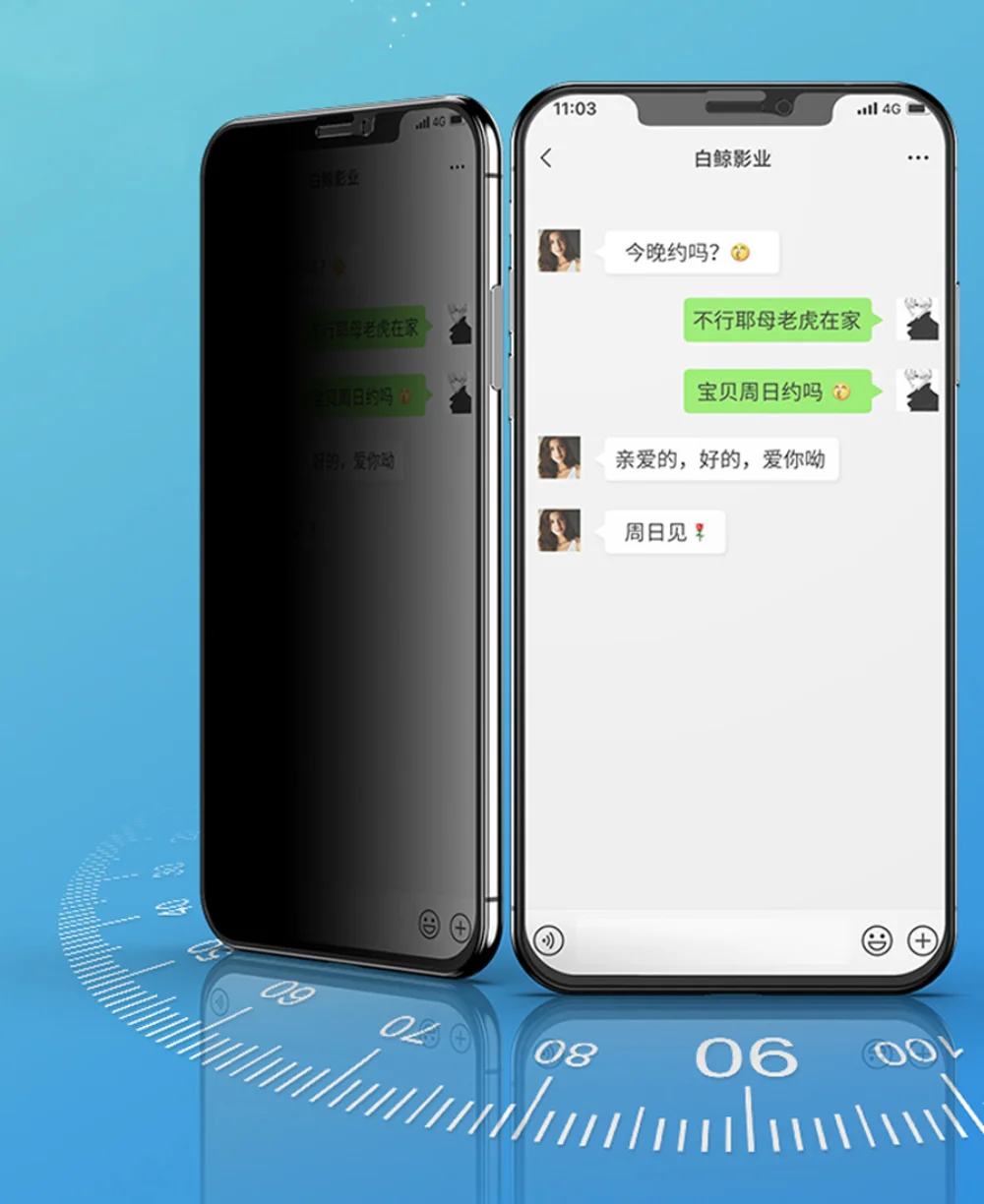Premium Anti-Spy Full Coverage Screen Protector with Privacy Film