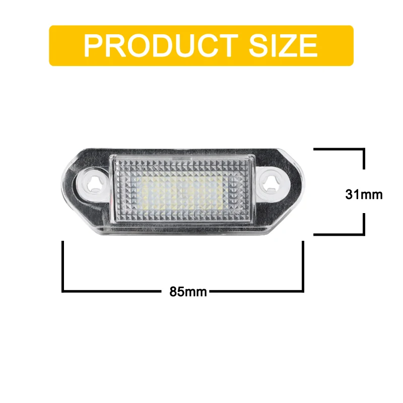 12V LED Number Plate Lamp For Skoda Octavia 1 1U2 Combi 1U5 1996-2010 White License Plate Light Assembly
