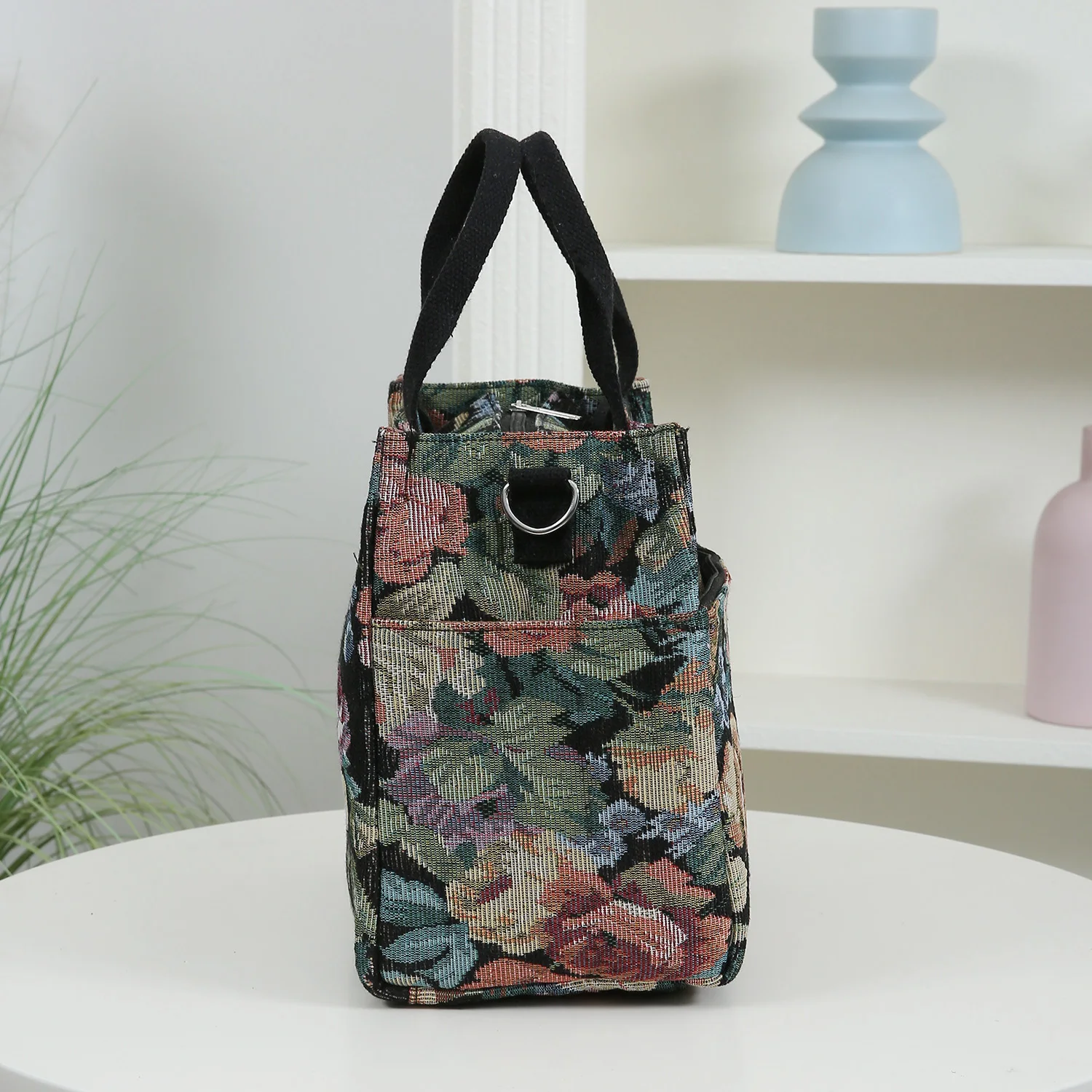 Große Kapazität, Dickes Stoffgewebe, Einseitige Umhängetasche, Einkaufstasche, Allzwecktasche, Handtasche, Tragetasche, Tragetasche – Detail 6