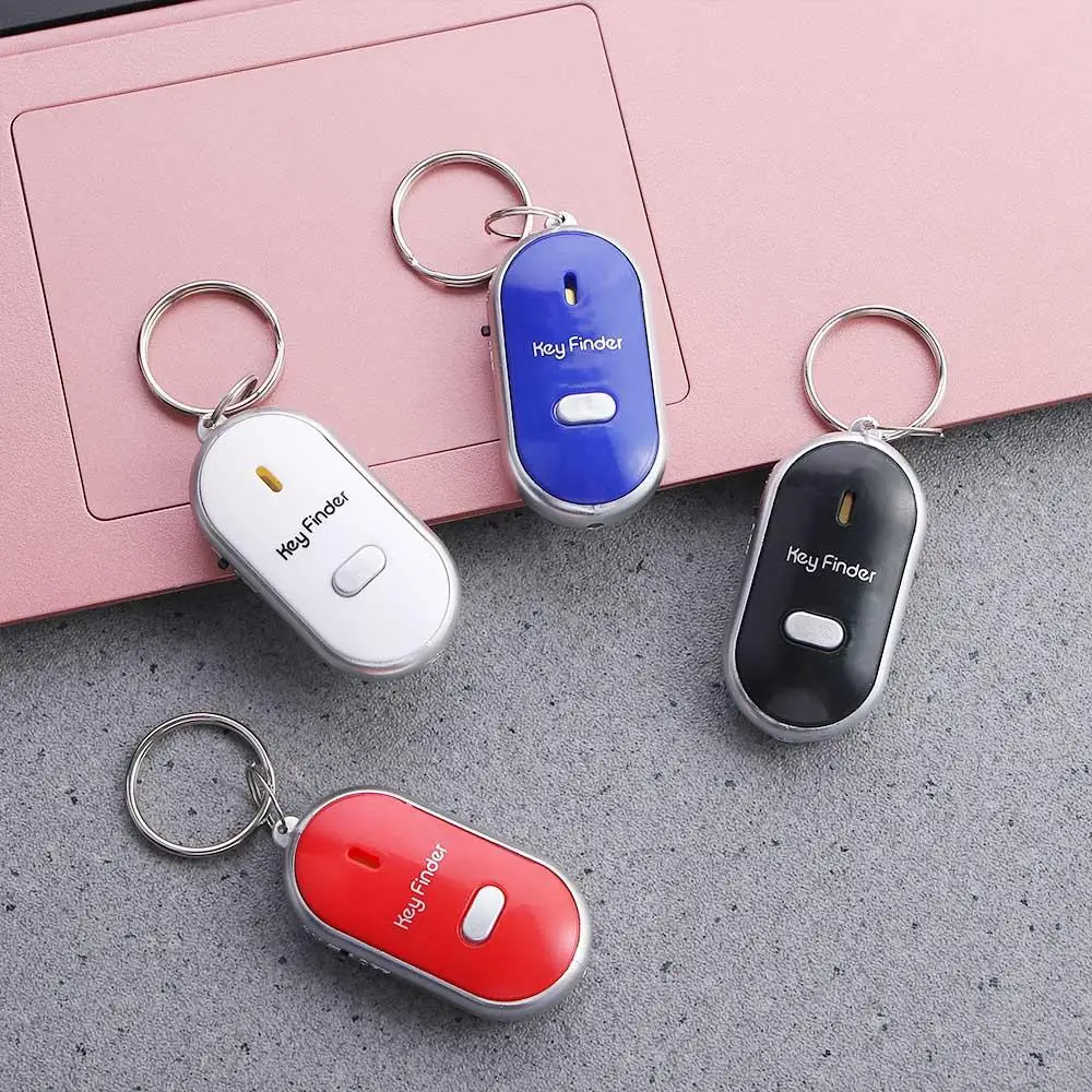 Mini Beeping Key Locator Keychain Light Torch Pet Tracker Locator Tracker Sound Control Alarm Keyfinder LED Whistle Key Finder Key Finder