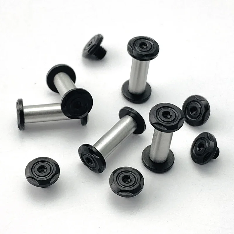 

2sets 416 Stainless Steel Knife Handle Screw DIY Parts Plum Blossom Head M4 Screw Modified Knife Embryo Making Accessories