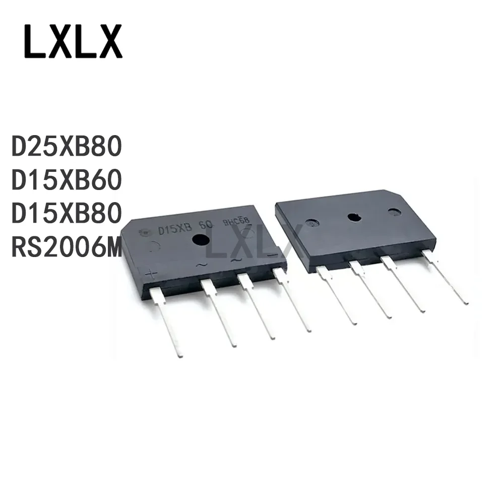 5PCS D25XB80 D15XB60 D15XB80 RS2006M 2006 15A Flat Bridge Rectifier ...