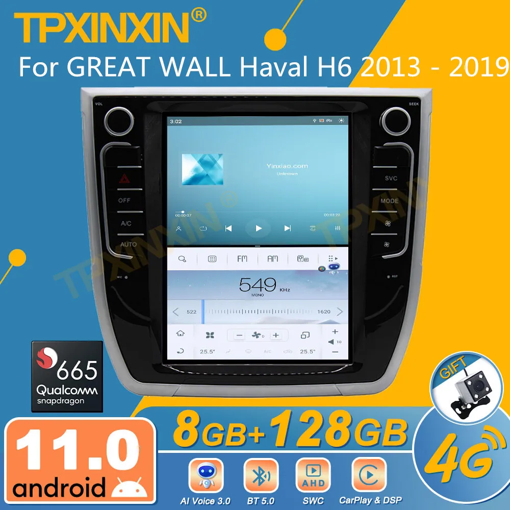 Per Great Wall Haval H6 2013 - 2019 Android Autoradio Schermo Tesla Ricevitore Stereo 2Din Autoradio Lettore Multimediale Gps Navi