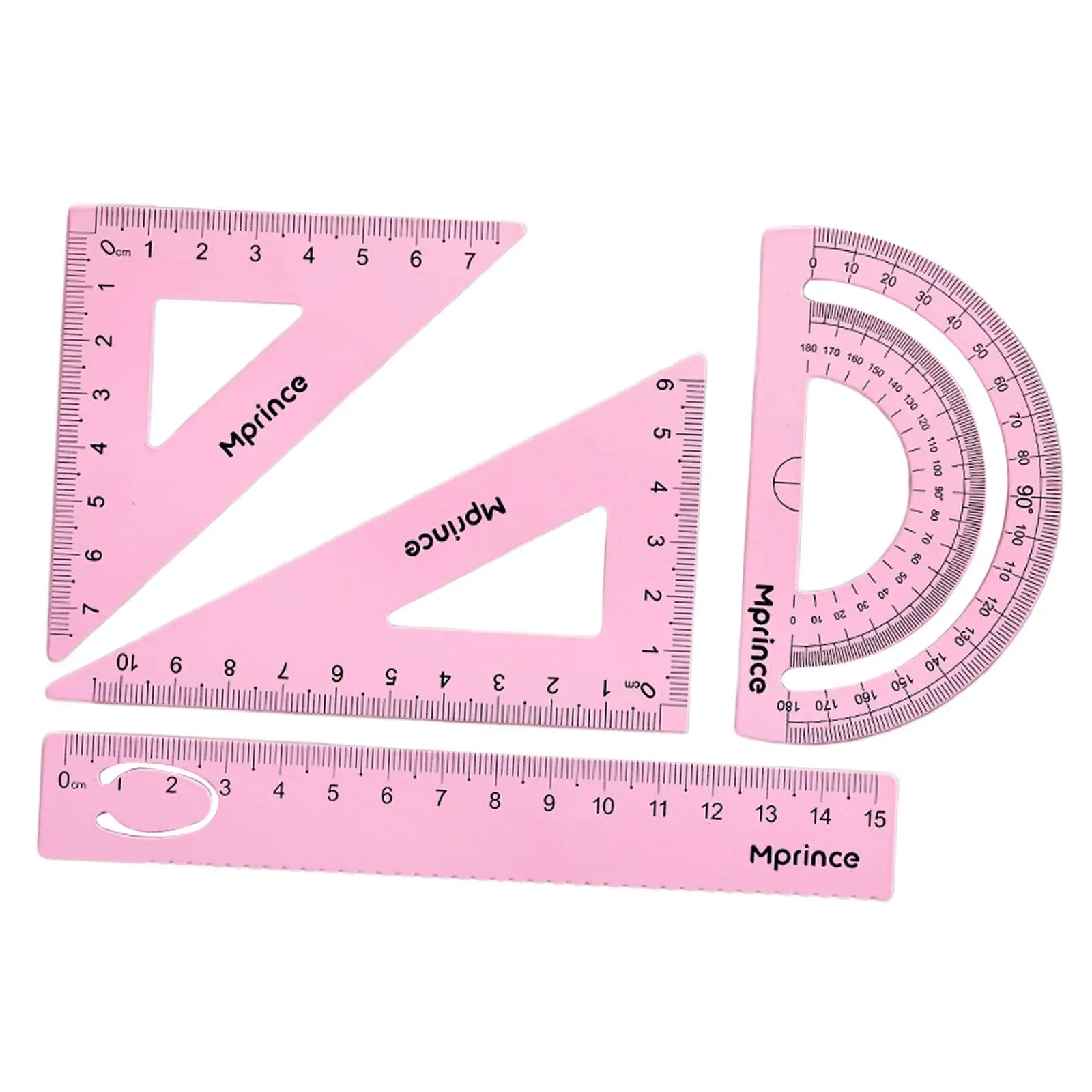 기하학 수학 눈금자 금속 각도기 눈금자 세트, 가정 목공용, 2-4 팩