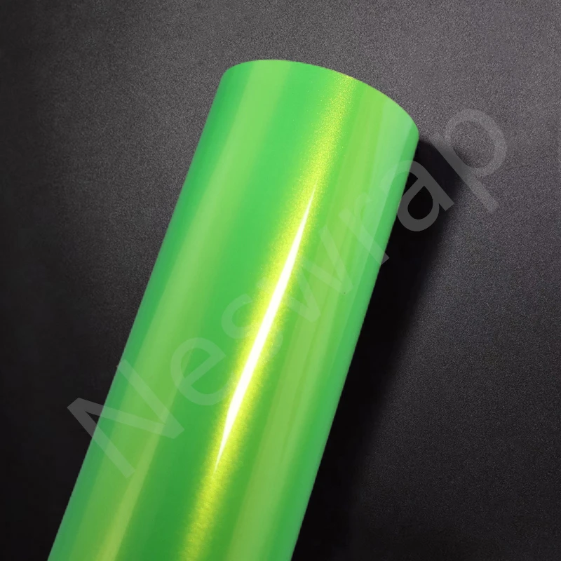 

Premium SPACE GOLD GREEN WRAP FILM gloss Coral gold green Vinyl wrap Car Sticker for car wrap quality Warranty easy instal