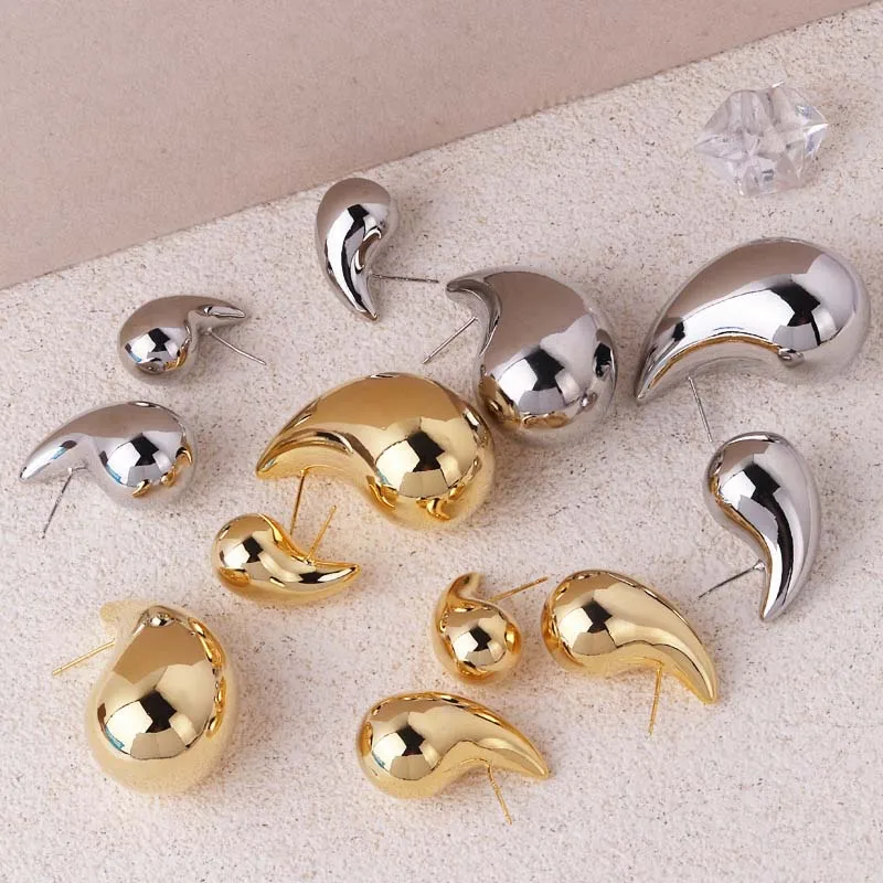 Fashion Modern Jewelry New Gold Silver Color Teardrop Earrings For Women Girl Gift Hot Sale Popular