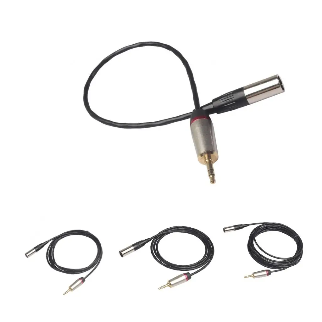 3.5mm to XLR 남성-남성 오디오 커넥터 와이어 라인 내구성이 뛰어난 구리 스테레오 오디오 센스 와이어 SLR 카메라용 XLR