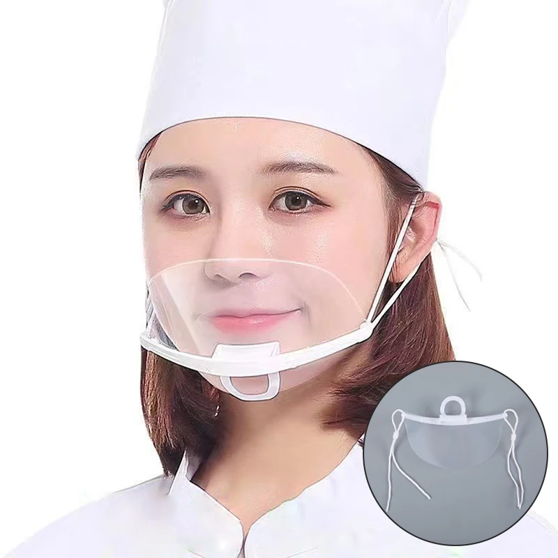 

10 шт., прозрачные пластиковые защитные маски для официанта